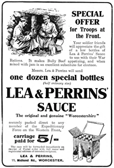Lea and Perrins advertisement, WW1 Lea and Perrins advertisement, WW1