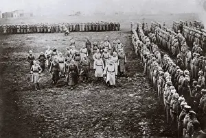Morale Prints: Leaders of Central Powers in field inspection, WW1
