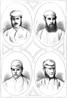 Clockwise Prints: Four leading cricketers of 1874
