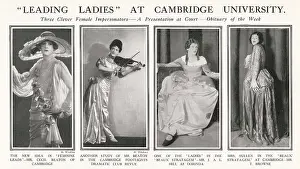 Beaux Prints: Leading Ladies at Cambridge University - Three Clever female impersonators - the new idea in Feminine Leads
