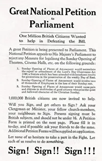 Leaflet Prints: Leaflet 3 against Sunday opening of Theatres and Cinemas