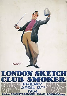 Smoker Gallery: Leaflet, London Sketch Club Smoker, April 1934