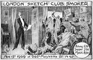 Enjoyment Gallery: Leaflet, London Sketch Club Smoker, November 1929