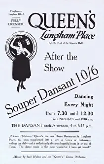Dansant Prints: Leaflet for Queens Hall Roof