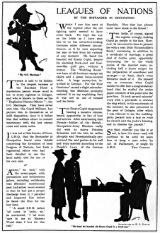 Occupied Gallery: Leagues of Nation with silhouettes by H. L. Oakley