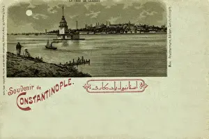 Seraglio Prints: Leanders Tower and Seraglio Point, Istanbul, Turkey