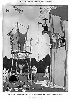 Complicated Gallery: The Leap to Tin Salmon Blower by Heath Robinson