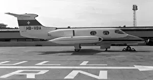 Peter Butt Transport Collection Prints: Learjet 23 HB-VBA