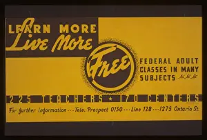 Learn more live more Free Federal adult classes in many subj
