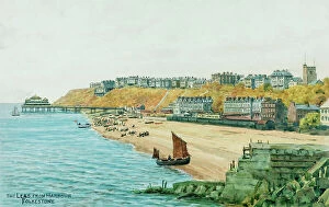Local Collection: The Leas, Folkestone, Kent, viewed from the Harbour