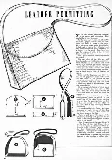 Images Dated 28th January 2020: Leather permitting, 1944 - making a bag