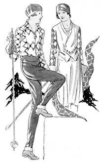 Images Dated 10th August 2016: Leathercraft fashions for winter sports, 1930
