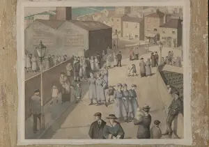 Winifred Prints: Leaving the Munitions Works, by Winifred Knights, WW1