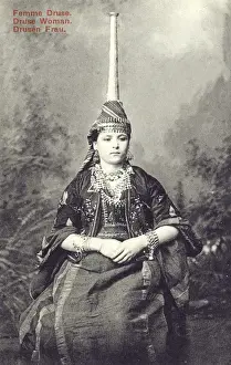 Lebanon - Married Druze Woman with Tantour hat
