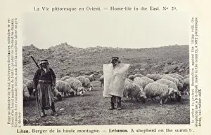 Shepherds Prints: Lebanon - Shepherds on the summit of Mount Lebanon