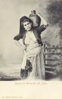 Fetching Prints: Lebanon - A woman of Bechareh, Mount Lebanon