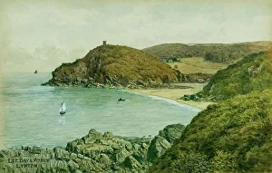 Lynton Prints: Lee Bay and Abbey, Lynton, Devon
