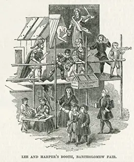 Harper Prints: Lee and Harpers theatre booth, Bartholomew Fair, London