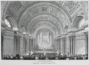 Cuthbert Prints: Leeds Town Hall, Interior