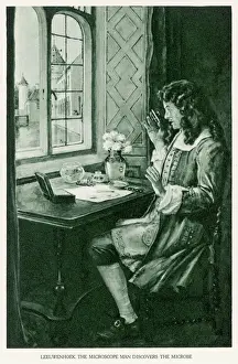 Naturalist Prints: Leeuwenhoek & Microbe