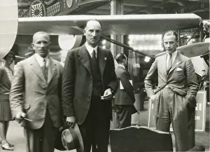 Thom Prints: From left: C. C. Walker, Geoffrey de Havilland and Thom(?)