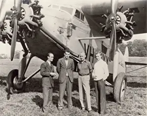 Woodford Prints: From left: Charles Ulm, P G Taylor and crew