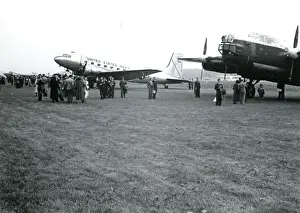 From left: A US Navy Douglas R4D-8 alongside an Avro Lin?