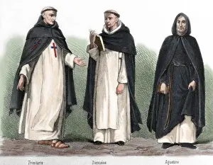 Robe Prints: From left to right, Trinitarian friar, Dominican and August