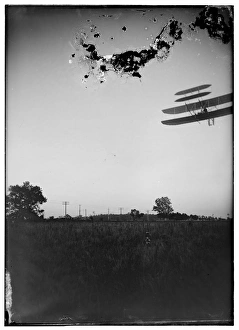 Left front view of flight 46, Orville turning to the left, i Left front view of flight 46, Orville turning to the left, i