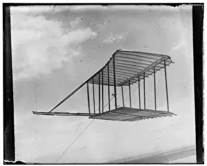 Kitty Prints: Left side view of glider flying as a kite, in level flight