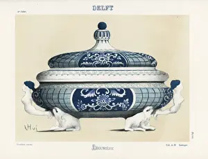Nymph Prints: Legumiere or vegetable dish from Delft, Netherlands