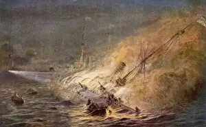 Falkland Prints: Leipzig Sinking 1914