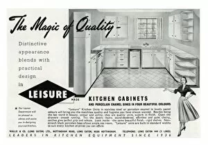 Cabinets Gallery: Leisure Kitchens advertisment, 1950s