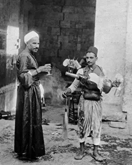 Lemonade vendor and customer, Egypt