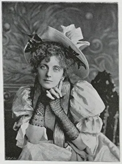 Producer Prints: Lena Ashwell, actress, studio portrait in hat and gloves