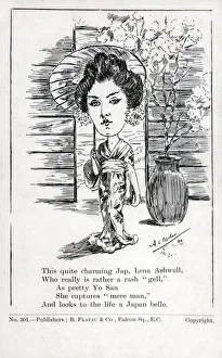 Lena Ashwell as Princess Yo San in The Darling of the Gods Date: circa 1904 Lena Ashwell as Princess Yo San in The Darling of the Gods Date: circa 1904