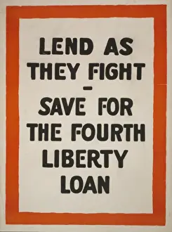 Lend Prints: Lend as they fight - Save for the fourth Liberty Loan