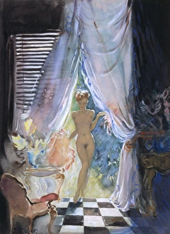 Images Dated 3rd February 2012: Full length nude in window by David Wright