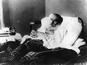 Tolstoy Collection: Leo Tolstoy on his deathbed
