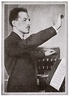 Leon Theremin (1896 - 1993) a Russian and Soviet inventor, most famous for his invention of the theremin, one of the first electronic musical instruments and the first to be mass-produced. Date: 1927