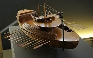 Images Dated 24th March 2012: Leonardesque model. Mobile ram boats. Manuscript B, sheet 90