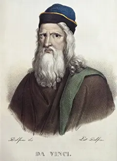 LEONARDO DA VINCI (1452-1519). Engraving