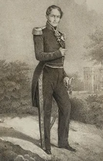 Belgians Prints: Leopold I of Belgium (1790-1865). First king of