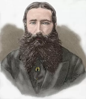 Leopold II of Belgium (1835-1909). Engraving. Colored