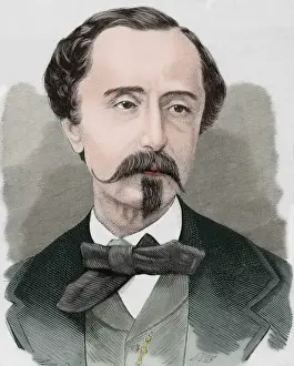 Leopoldo Prints: Leopoldo Augusto de Cueto (1815-1901). Engraving. Colored