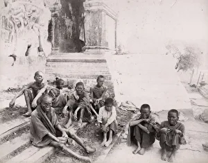 Lepers, suffers of Leprosy, Rangoon, Yangon, Burma