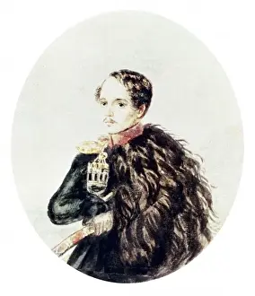 Mikhail Prints: LERMONTOV, Mikhail Yuryevich (1814-1841). Russian