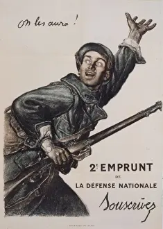 Emprunt Prints: On les aura! 2e Emprunt de la Defense Nationale. Souscrivez