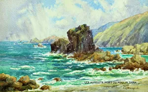 Clifford Prints: Les Autelets, Port du Moulin, Sark, Channel Islands