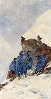 Acad X9b69 Ques Gallery: Les Diables Bleus - A group of WWI Chasseurs Alpins